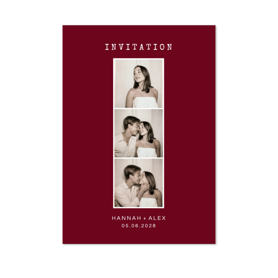 SingleCardV_RetroPhotoboothStripRed