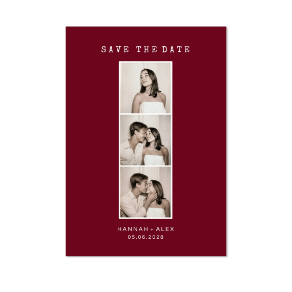 SingleCardV_RetroPhotoboothStripRed