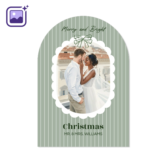Romantic Bow Scallop Filter Aquarelle