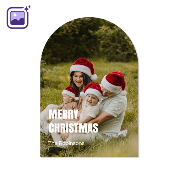 Bold Text Full Photo Filter Xmas Hat