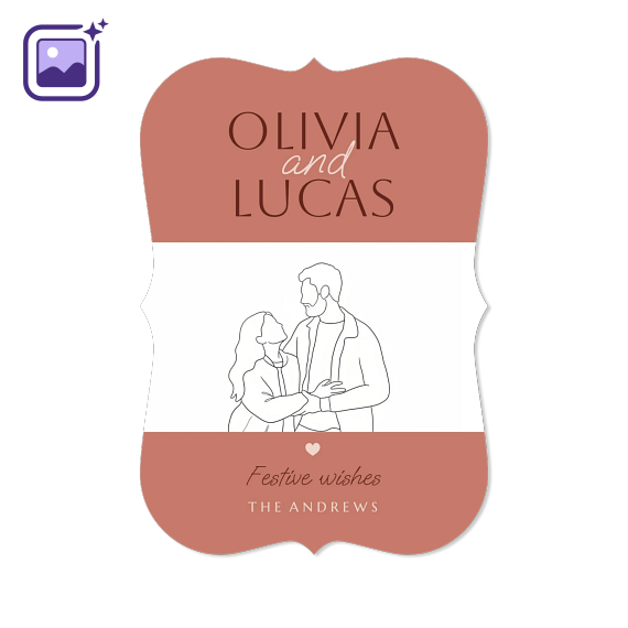 Single Card with brackets Portrait 10 x 14,3 cm Single Card with brackets Portrait 10 x 14,3 cm