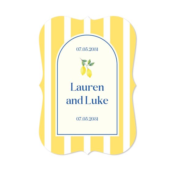 Dolce Vita Lemon Stripes Invitation
