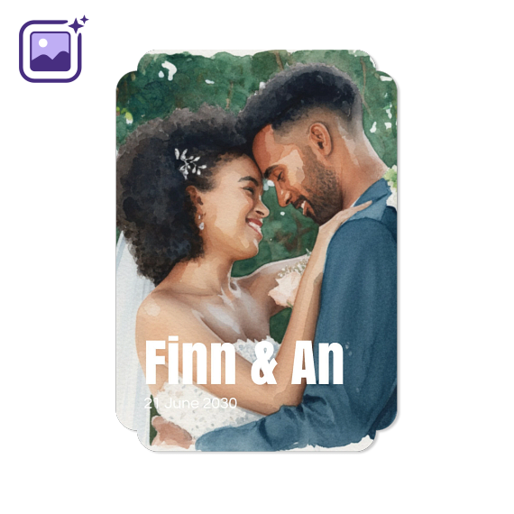 Single Card Double Rounded Vertical 10 x 14,3 cm