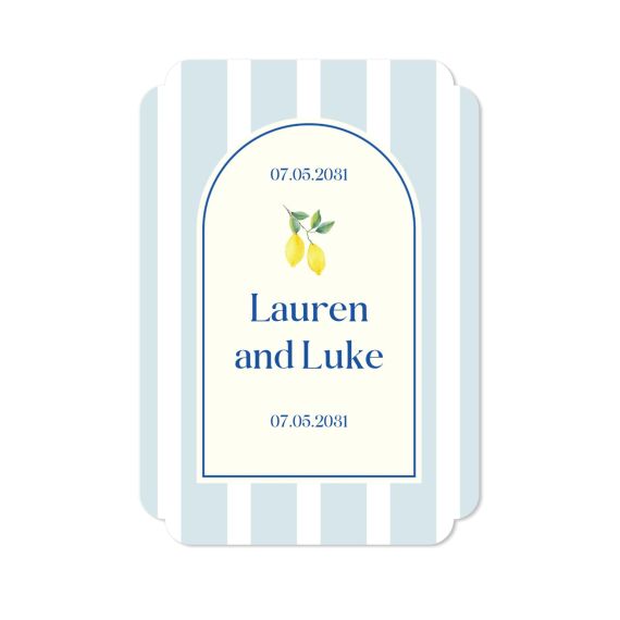 Dolce Vita Lemon Stripes Invitation
