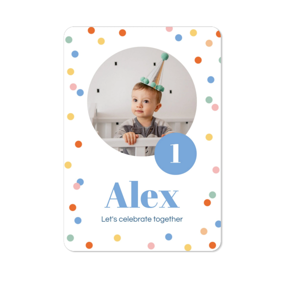 Single Card portrait rounded corners 10 x 14,3 cm