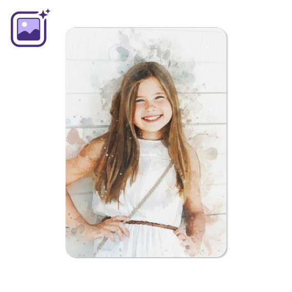 Single Card portrait rounded corners 10 x 14,3 cm