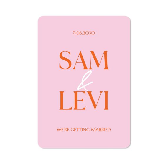 Colorblocking Script Invitation Colorblocking Script Invitation