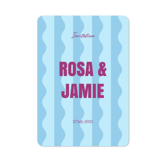 Color Blocking Waves Invitation