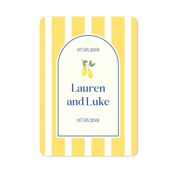 Dolce Vita Lemon Stripes Invitation