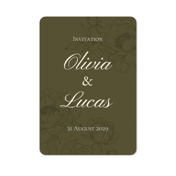 Faire-part 1 volet portrait coins arrondis 10 x 14,3 cm Faire-part 1 volet portrait coins arrondis 10 x 14,3 cm