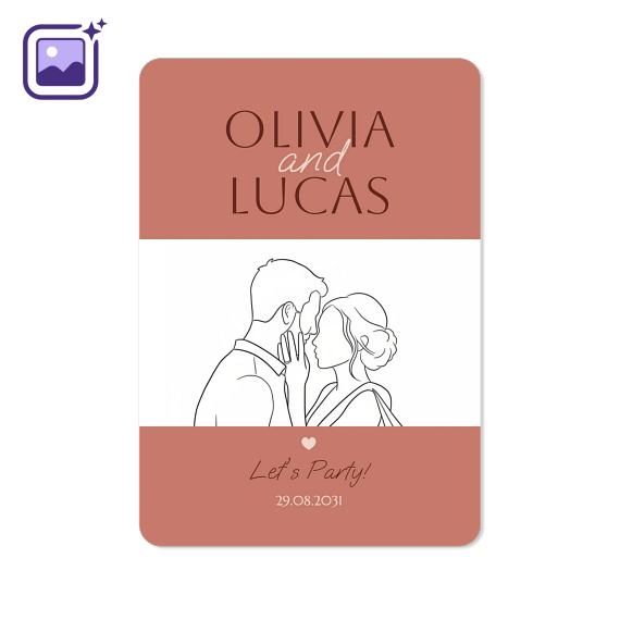 Lovely Couple Filter Line Drawing