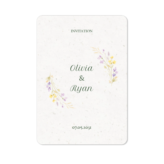 Single Card portrait rounded corners 10 x 14,3 cm