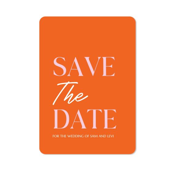 Colorblocking Script - Save the date Colorblocking Script - Save the date