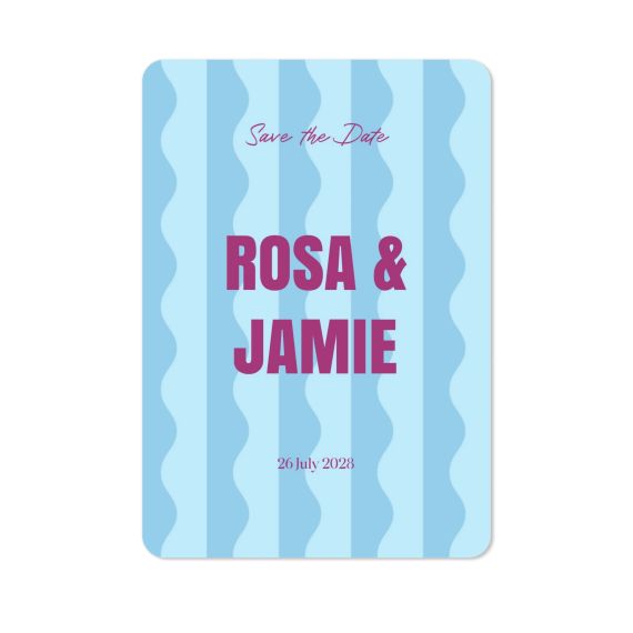 Color Blocking Waves Invitation Color Blocking Waves Invitation