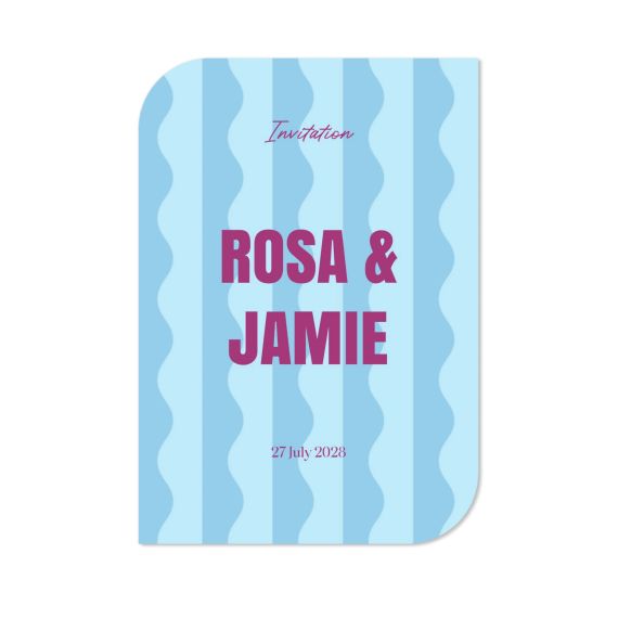 Faire-part 1 Bords ronds diagonale portrait 10 x 14,3 cm Faire-part 1 Bords ronds diagonale portrait 10 x 14,3 cm
