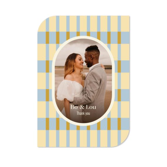 Faire-part 1 Bords ronds diagonale portrait 10 x 14,3 cm Faire-part 1 Bords ronds diagonale portrait 10 x 14,3 cm