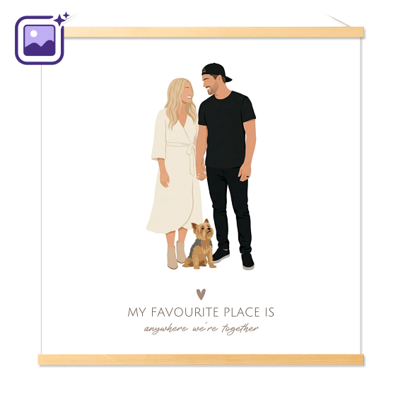 Lovely Portrait Filter Soft Illustration Love