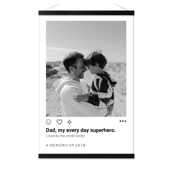 Poster with Magnetic hanger 40 x 60 cm Black