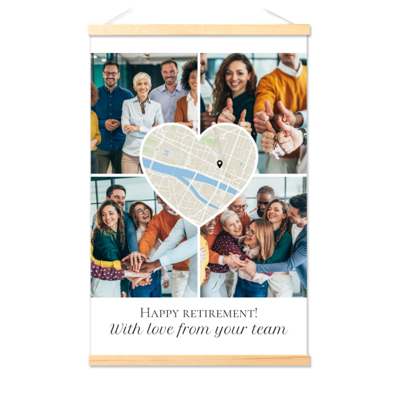 Carte en coeur et photos Carte en coeur et photos
