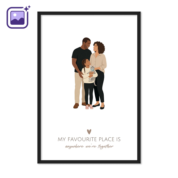 Lovely Portrait Filter Soft Illustration Love