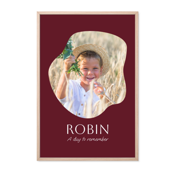 Foto-Collage mit Rahmen 40 x 60 cm Naturel