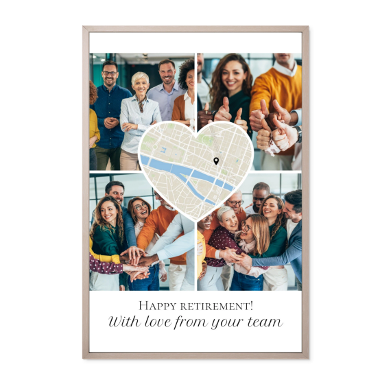 Framed Collage Poster 50 x 75 cm Taupe Framed Collage Poster 50 x 75 cm Taupe