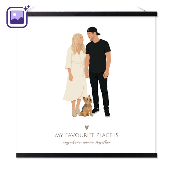 Poster with Magnetic hanger 60 x 60 cm Black Poster with Magnetic hanger 60 x 60 cm Black