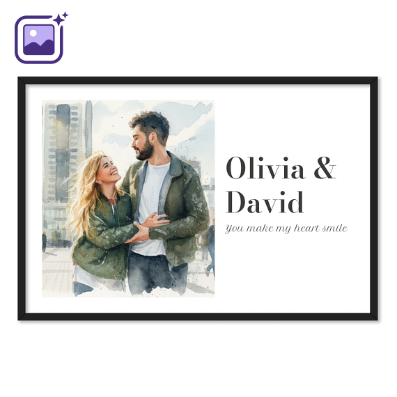 AI Poster 30x20 with black frame