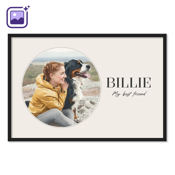 AI plakat 30x45 med sort ramme AI plakat 30x45 med sort ramme