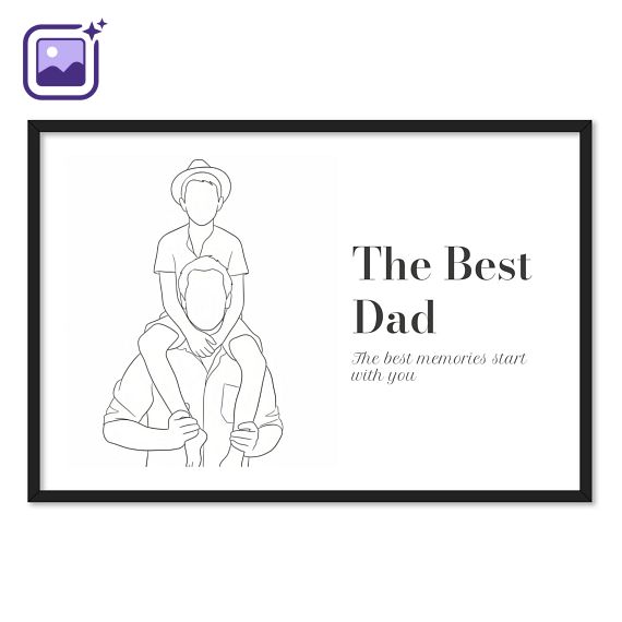 AI Poster 30x45 with black frame