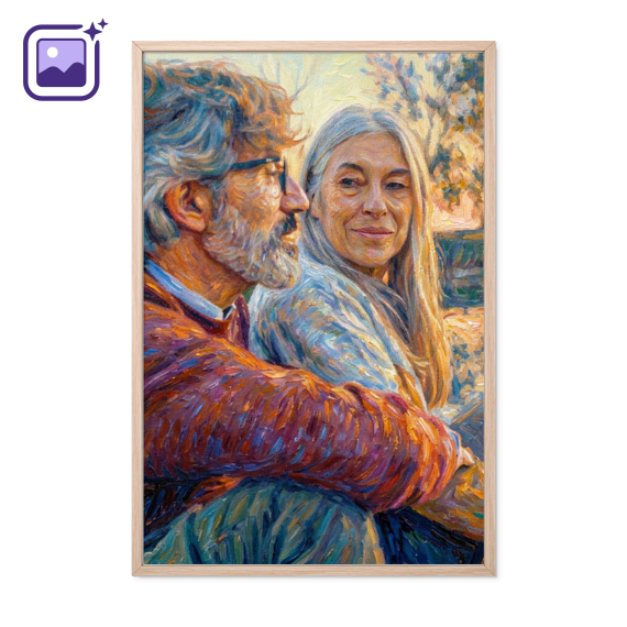 AI Poster 30 x 45 with wooden frame