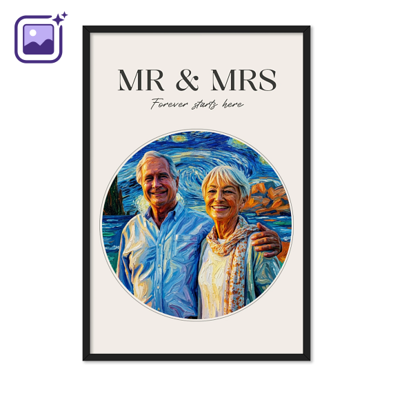 KI Poster 50 x 75 mit schwarzem Rahmen KI Poster 50 x 75 mit schwarzem Rahmen
