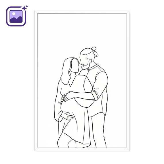 AI Poster 50 x 75 with white frame