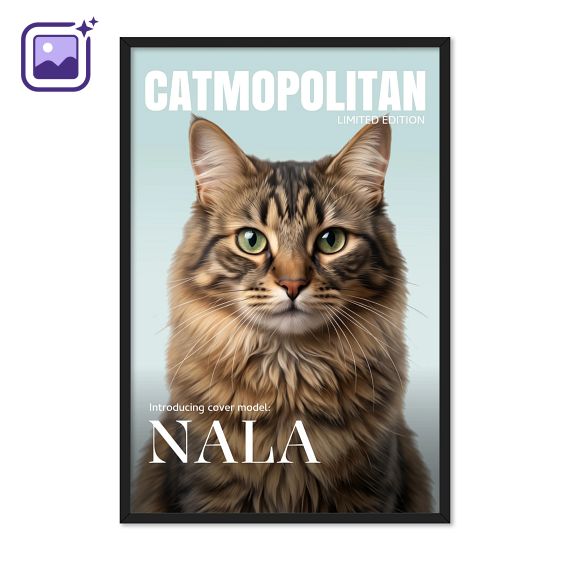 Plakat-magasinomslag AI - sort ramme - 30x45cm
