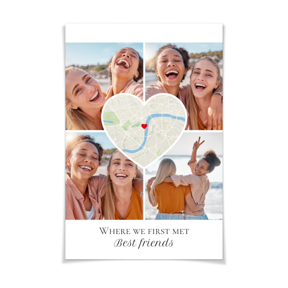 Carte en coeur et photos Carte en coeur et photos