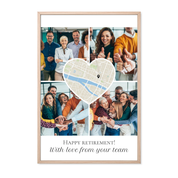 Collage met hartkaart Collage met hartkaart