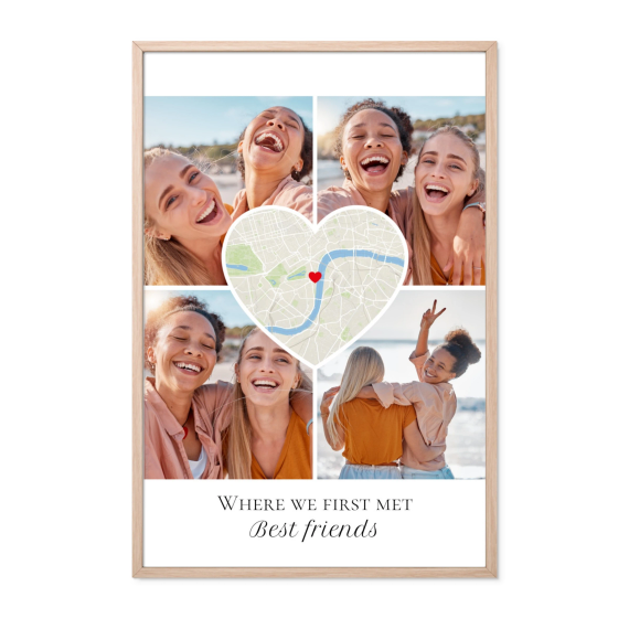 Carte en coeur et photos Carte en coeur et photos