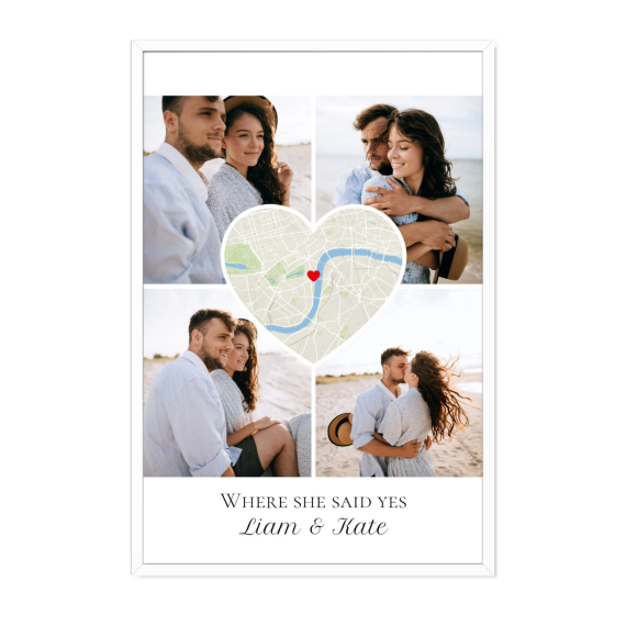 Map Poster white frame 30 x 45 Map Poster white frame 30 x 45