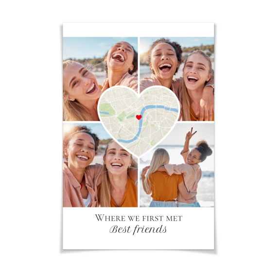 Carte en coeur et photos Carte en coeur et photos