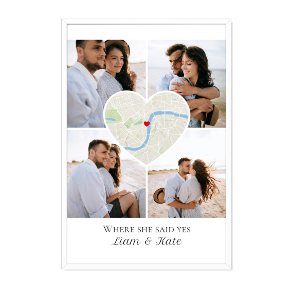Heart Collage Map Design Heart Collage Map Design