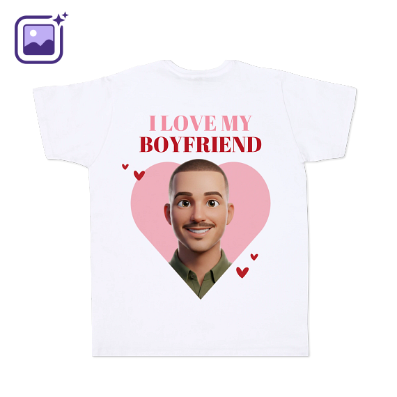 T-shirt with AI White Back