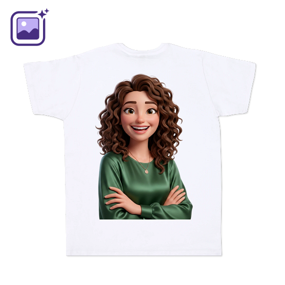 T-shirt with AI White Back