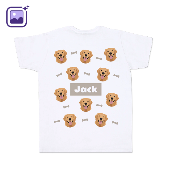 T-shirt with AI White Back