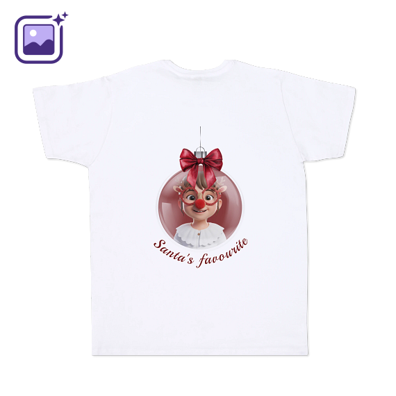 T-Shirt mit KI Weiss Rückseite