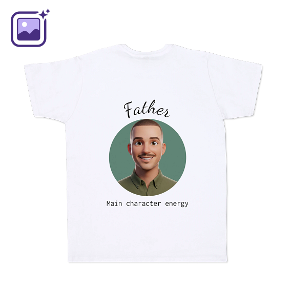 T-shirt met AI wit achterkant