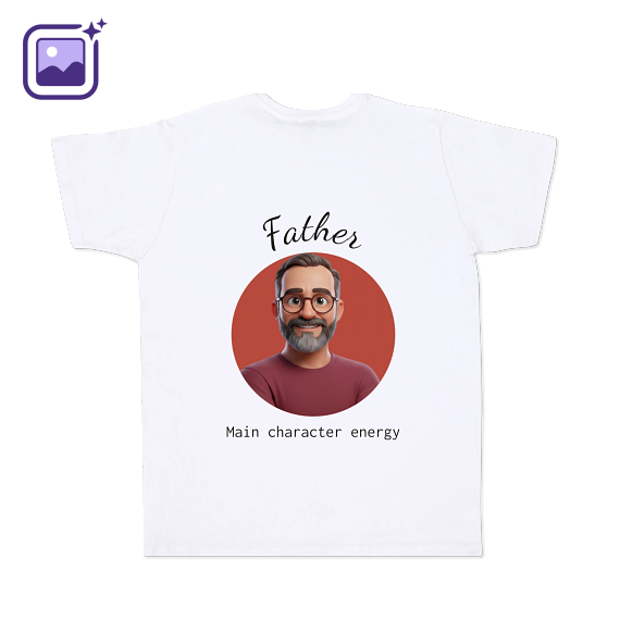T-shirt with AI White Back