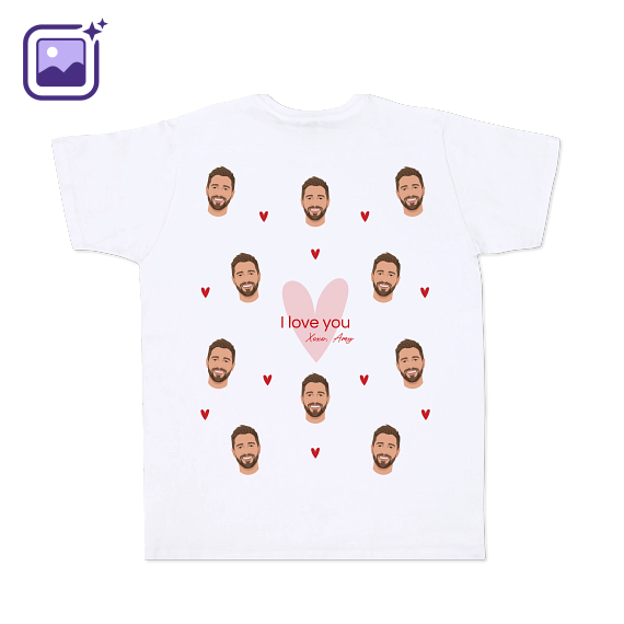 T-shirt met AI wit achterkant