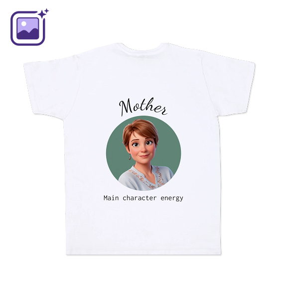 T-shirt met AI wit achterkant