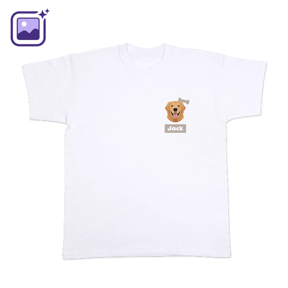 T-shirt met AI wit voorkant