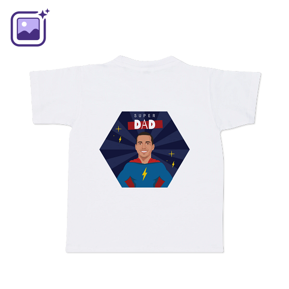 T-shirt avec IA enfant blanc arrière